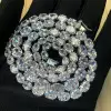26ctw Oval Cut White Sapphire Riviere Statement Necklace