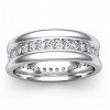 Pave Setting Round Cut Eternity Band for Men