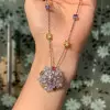 16ctw Cushion Cut Multicolor Sapphire Kaleidoscope Necklace