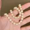 6MM Created Pearl Statement Necklace