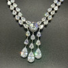 120ctw Round and Pear Cut White Sapphire Statement Necklace