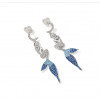 Mermaid Series 925 Silver Needle Fishtail Earrings