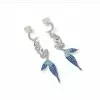 Mermaid Series 925 Silver Needle Fishtail Earrings