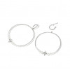 Handmade Large Circle Earrings Imitation Pearl Earrings