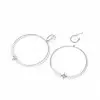 Handmade Large Circle Earrings Imitation Pearl Earrings