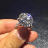 12ct Round Cut White Sapphire Engagement Ring