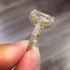 5ct Emerald Cut Engagement Ring in Gold