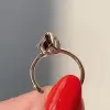 Bezel Setting Sterling Silver Engagement Ring