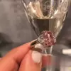 4ct Radiant Cut Pink Sapphire Engagement Ring