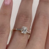 4ct Three-stone Radiant Cut Engagement Ring in Gold