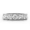 3ct Cushion Cut White Sapphire Half Wedding Band