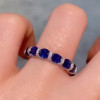 2.25ct Oval Cut Blue Sapphire  Eternity Band