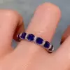 2.25ct Oval Cut Blue Sapphire  Eternity Band