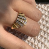 1.6ctw Baguette Cut White Sapphire V-Shape Band Ring