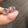 4ct Round Cut White Sapphire Stud Earrings