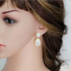 Handmade 5.8 Ct Teardrop 925 Silver Earrings