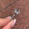 3.5ct Radiant Cut White Sapphire Engagement Ring