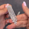 24ctw Round Cut White Sapphire Classic Chandelier Earrings