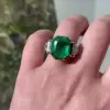 15ct Octagon-shaped Emerald  Engagement Ring