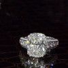 12ct Cushion Cut White Sapphire Bold Engagement Ring