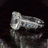 12ct Cushion Cut White Sapphire Bold Engagement Ring