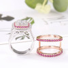6.8ct Princess Cut White Sapphire Interchangeable Bridal Sets In Rose Gold