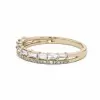 Baguette and Round Cut Dainty Wedding Band