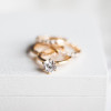 3ct Round Cut White Sapphire 5pcs Bridal Set in Gold