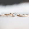 3ct Round Cut White Sapphire 5pcs Bridal Set in Gold