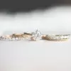 3ct Round Cut White Sapphire 5pcs Bridal Set in Gold