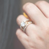 3ct Round Cut White Sapphire 5pcs Bridal Set in Gold