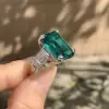 14ct Emerald Art Deco Vintage Cocktail Ring