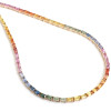 90ctw Emerald Cut Multicolor Rainbow Necklace