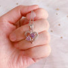 Handmade Bliss Pink Hearts Sterling Silver Necklace