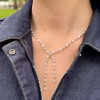 Multi-cut White Sapphire Dainty Necklace