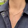 Multi-cut White Sapphire Dainty Necklace