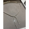 Multi-cut White Sapphire Dainty Necklace