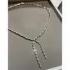Multi-cut White Sapphire Dainty Necklace