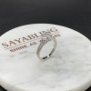 Halo Oval Cut White Sapphire Dainty Engagement Ring