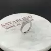 Halo Oval Cut White Sapphire Dainty Engagement Ring