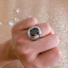 Handmade Oval Cut 925 Sterling Silver Men's Ring