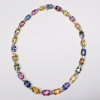 116ctw Cushion Cut Multicolor Sapphire Statement Necklace