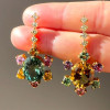 12ctw Multicolor Sapphire Drop Earrings