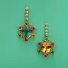 12ctw Multicolor Sapphire Drop Earrings