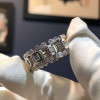 Bazel Set Princess Cut Mechanical Style Men's Ring