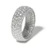 Inside and Out Paved Wide Wedding Band