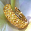 7MM Wide Multicolor Sapphire Paved Wedding Band