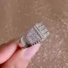 Handmade Lab-created Sapphire Sterling Silver Men's Ring