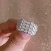 Handmade Lab-created Sapphire Sterling Silver Men's Ring