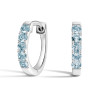 2.75ct Aquamarine Hoop Earrings